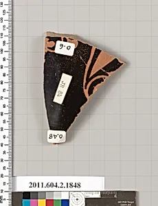 Terracotta fragment of a skyphos (deep drinking cup)