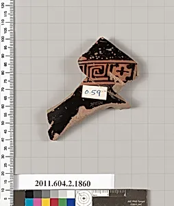 Terracotta fragment of a skyphos (deep drinking cup)