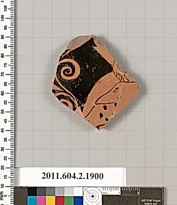 Terracotta fragment of a skyphos (deep drinking cup)?