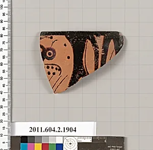Terracotta fragment of a skyphos (deep drinking cup)