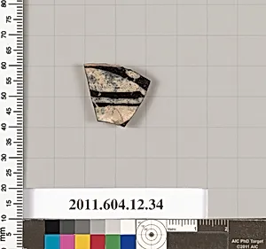 Terracotta fragment of a skyphos (deep drinking cup)? by Unknown Artist