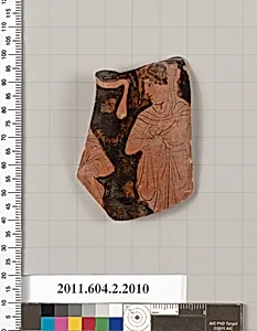 Terracotta fragment of a squat lekythos (oil flask)? by Unknown Artist