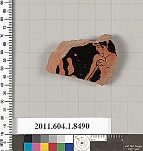 Terracotta fragment of a stemless kylix (drinking cup) by Unknown Artist
