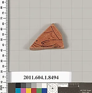 Terracotta fragment of a stemless kylix (drinking cup) by Unknown Artist