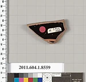 Terracotta fragment of a stemless kylix (drinking cup) by Unknown Artist