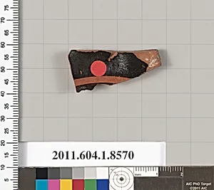Terracotta fragment of a stemless kylix (drinking cup)