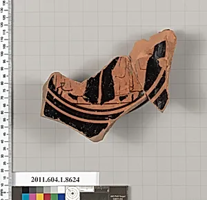 Terracotta fragment of a stemless kylix (drinking cup) by Unknown Artist