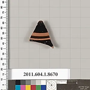 Terracotta fragment of a stemless kylix (drinking cup) by Unknown Artist