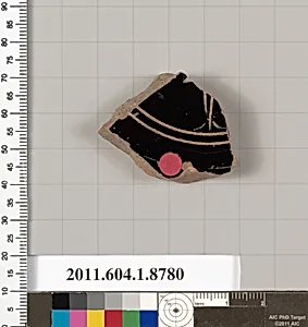 Terracotta fragment of a stemless kylix (drinking cup)? by Unknown Artist