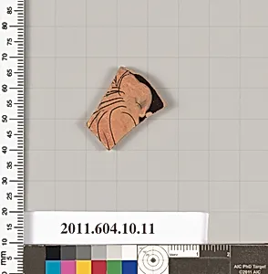 Terracotta fragment of a stemless kylix (drinking cup)? by Unknown Artist