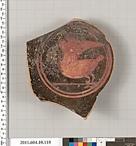 Terracotta fragment of a stemless kylix (drinking cup)? by Unknown Artist