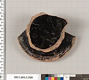 Terracotta fragment of a stemless kylix (drinking cup) by Unknown Artist