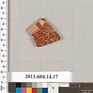 Terracotta fragment of an undetermined closed shape by Unknown Artist
