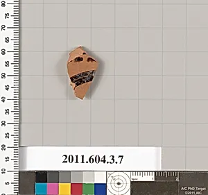 Terracotta fragment of an undetermined shape by Unknown Artist