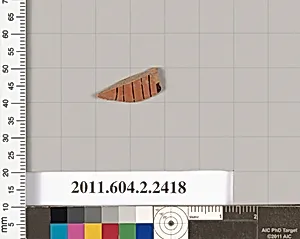 Terracotta fragment of an undetermined shape by Unknown Artist