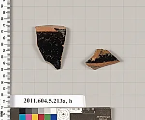 Terracotta fragment of kylikes (drinking cups) by Unknown Artist
