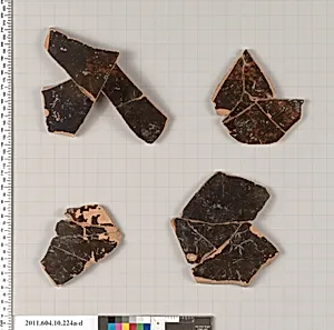 Terracotta fragments of a closed shape by Unknown Artist