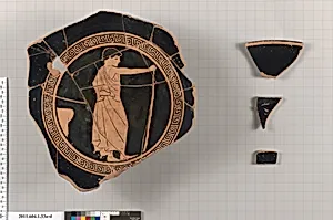 Terracotta fragments of a kylix (drinking cup)