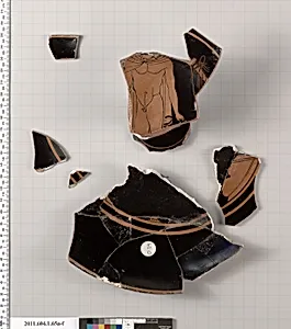 Terracotta fragments of a kylix (drinking cup)