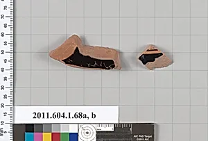 Terracotta fragments of a kylix (drinking cup)