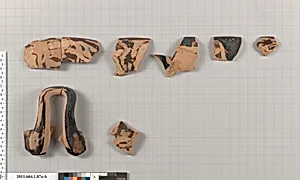Terracotta fragments of a kylix (drinking cup)