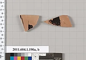 Terracotta fragments of a kylix (drinking cup)