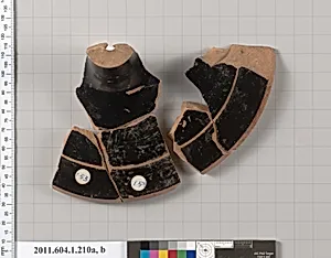 Terracotta fragments of a kylix (drinking cup)