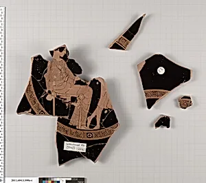 Terracotta fragments of a kylix (drinking cup)