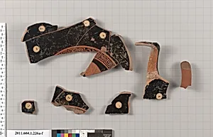 Terracotta fragments of a kylix (drinking cup)