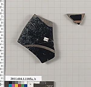 Terracotta fragments of a kylix (drinking cup)