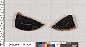 Terracotta fragments of a kylix (drinking cup)
