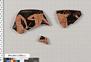 Terracotta fragments of a kylix (drinking cup)