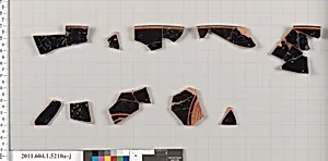 Terracotta fragments of a kylix (drinking cup)