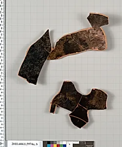 Terracotta fragments of a kylix (drinking cup)