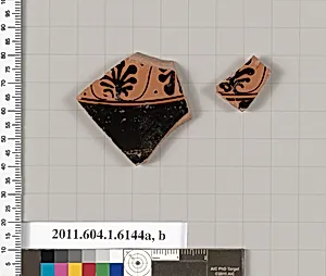 Terracotta fragments of a kylix (drinking cup) by Unknown Artist