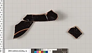 Terracotta fragments of a kylix (drinking cup)