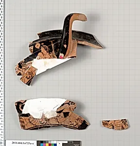 Terracotta fragments of a kylix (drinking cup)