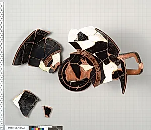 Terracotta fragments of a kylix (drinking cup)