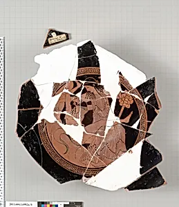 Terracotta fragments of a kylix (drinking cup)