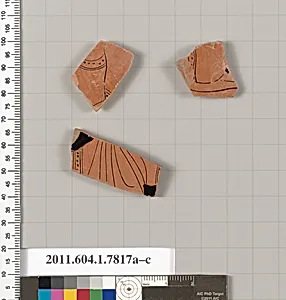 Terracotta fragments of a kylix (drinking cup)
