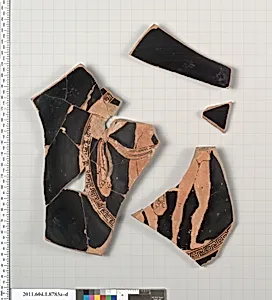 Terracotta fragments of a kylix (drinking cup) by Unknown Artist