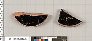 Terracotta fragments of a kylix (drinking cup) by Unknown Artist