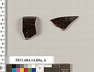 Terracotta fragments of a kylix (drinking cup) by Unknown Artist