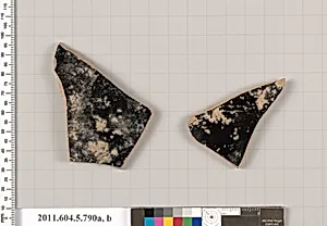 Terracotta fragments of a kylix (drinking cup) by Unknown Artist