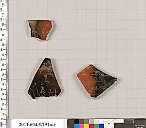 Terracotta fragments of a kylix (drinking cup) by Unknown Artist