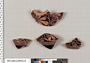 Terracotta fragments of a lekythos (oil flask)  by Unknown Artist