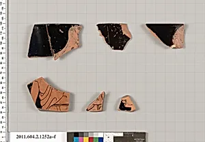 Terracotta fragments of a skyphos (deep drinking cup) by Antiphon Painter