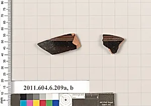 Terracotta fragments of an open shape by Unknown Artist