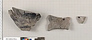 Terracotta fragments of an undetermined shape by Unknown Artist