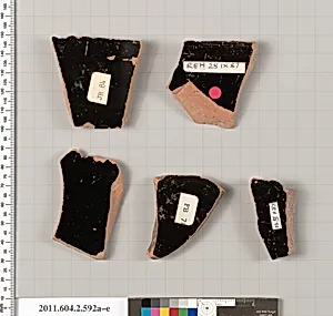 Terracotta fragments of column-kraters (bowls for mixing wine and water)